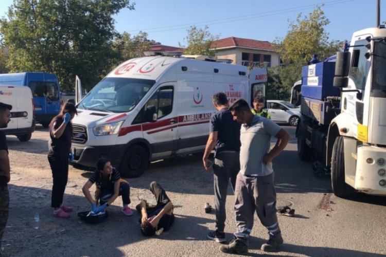 Tekirdağ'da feci kaza! Ayağı koptu