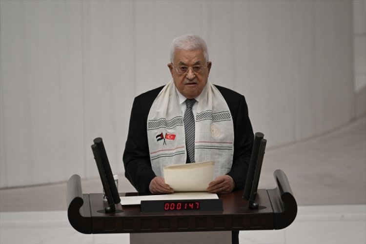 Mahmud Abbas, TBMM'de ayakta alkışlandı 