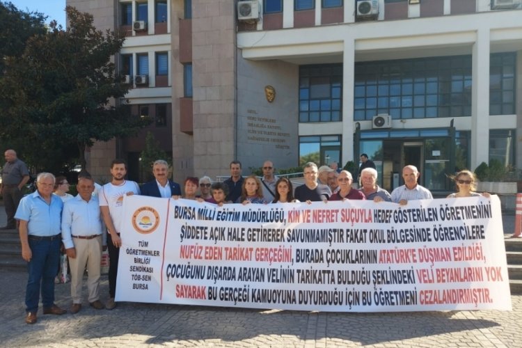 T&Ouml;B-SEN Bursa Şubesi ses y&uuml;kseltti: Laiklik kırmızı &ccedil;izgimizdir!