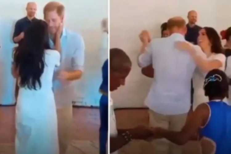 İngiltere Prensi Harry, eşiyle dudak dudağa!