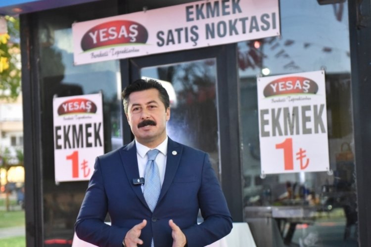 Bursa Yenişehir'de ekmek 1 TL'den satılmaya başlandı