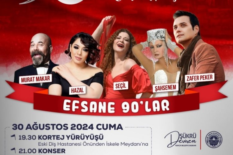 Bursa'da Gemlik Belediyesi'nden 30 Ağustos etkinlikleri