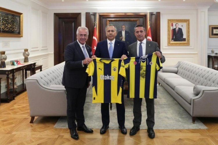 Bakan Yerlikaya, Fenerbah&ccedil;e Spor Kul&uuml;b&uuml; Başkanı Ali Ko&ccedil;'u kabul etti