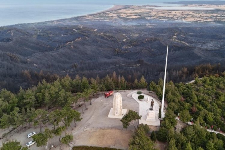 &Ccedil;anakkale'de orman yangını sonrası Tarihi Alan'ın Kuzey Hattı ziyarete a&ccedil;ıldı