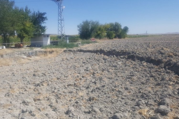 Konya'da tarlada obruk vatandaşı tedirgin etti!
