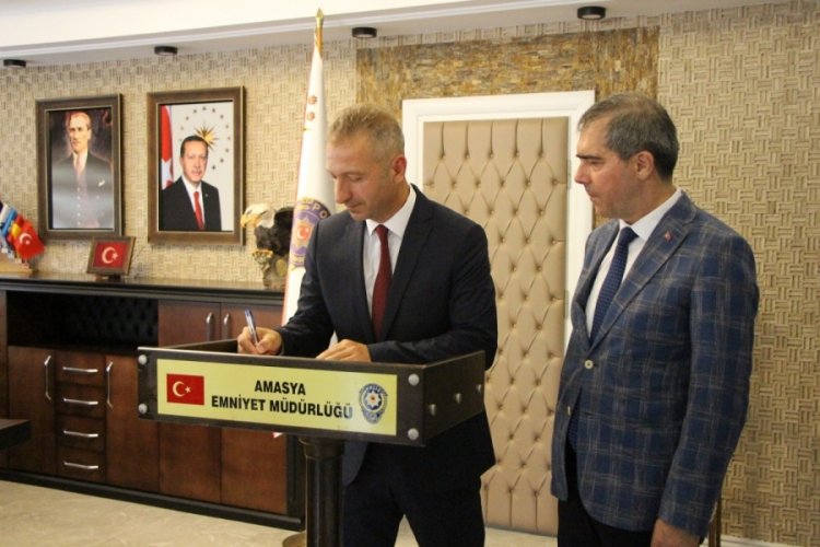Amasya'nın yeni emniyet m&uuml;d&uuml;r&uuml; Ayhan Sara&ccedil; şehre gelerek g&ouml;reve başladı