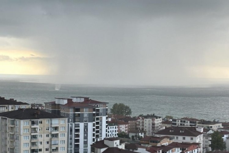 Ordu'da denizde hortum oluştu