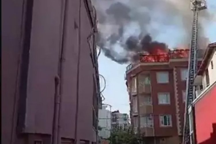 İstanbul'da bina yangını!