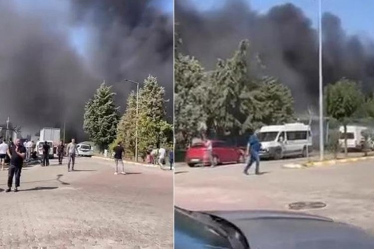 İstanbul'da boya fabrikasında yangın!