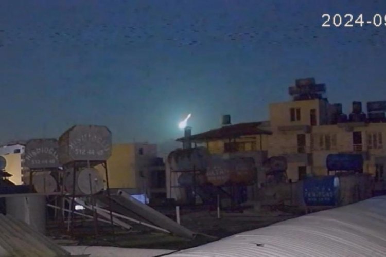 Hatay semalarında s&uuml;z&uuml;len parlak cisim kamerada