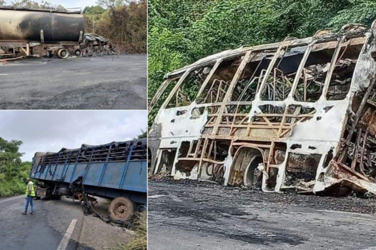 Tankerle otobüs çarpıştı: 13 ölü, 45 yaralı! 