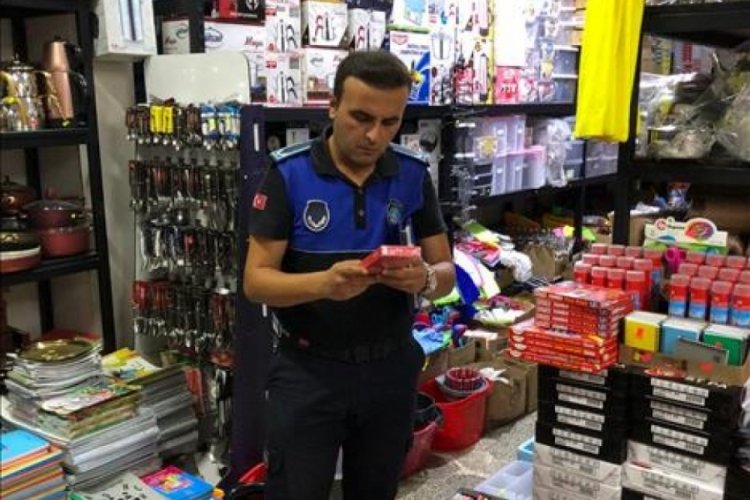 Bursa İneg&ouml;l'de kırtasiyeler mercek altında