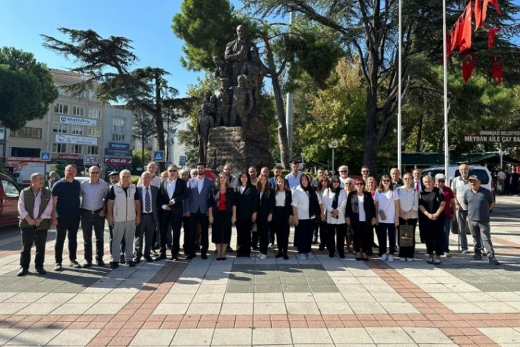 Bursa'da Berna İl'den CHP'nin 101. kuruluş yıld&ouml;n&uuml;m&uuml; a&ccedil;ıklaması
