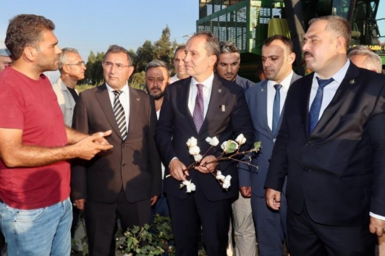 Fatih Erbakan, pamuk tarlasından iktidara seslendi: "&Ccedil;ift&ccedil;imizin bu feryadını duyun"