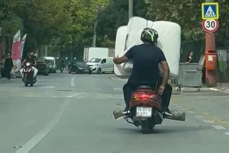 Bursa'da yataklı motosiklet turu g&ouml;renleri şaşkına &ccedil;evirdi!