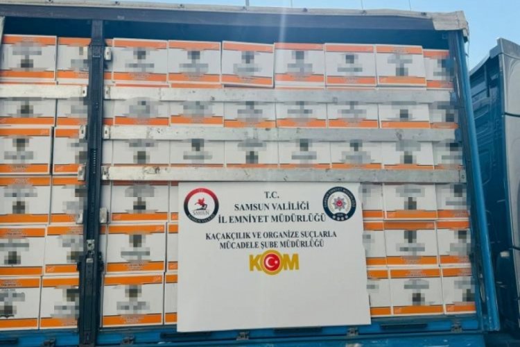 Samsun'da 5 milyon 730 bin adet ka&ccedil;ak makaron ele ge&ccedil;irildi
