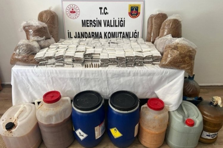Mersin'de ka&ccedil;ak t&uuml;t&uuml;n, makaron ve sahte i&ccedil;ki ele ge&ccedil;irildi