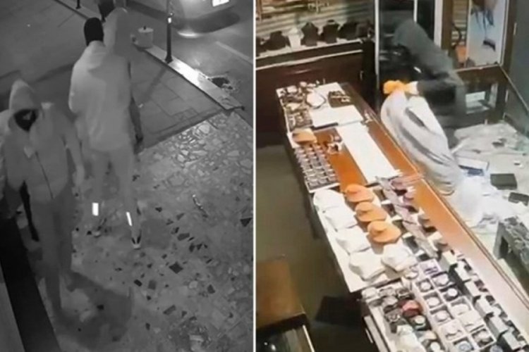 1 milyon TL'nin &uuml;zerinde kuyumcu soygunu kamerada