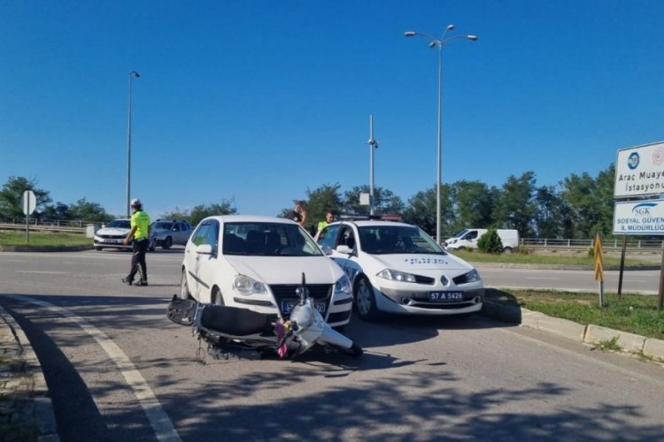 Sinop'ta korkutan kaza! 1 yaralı
