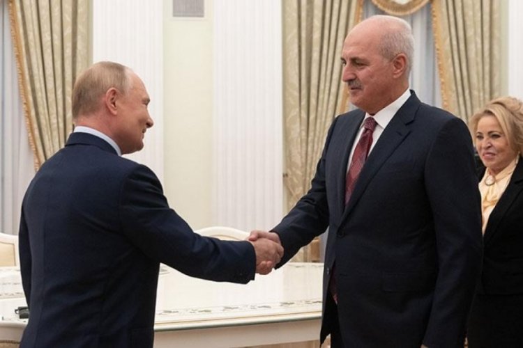 TBMM Başkanı Kurtulmuş Putin ile bir araya geldi