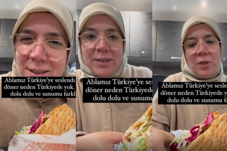 İ&ccedil;i et dolu d&ouml;neri g&ouml;steren gurbet&ccedil;i 'sizdeki de b&ouml;yle mi' diye dalga ge&ccedil;ti!