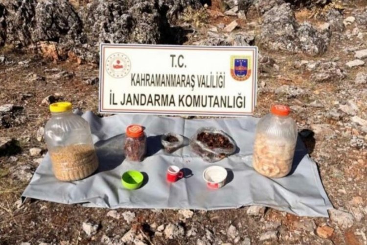 Kahramanmaraş'ta ter&ouml;r &ouml;rg&uuml;t&uuml;ne ait yaşam malzemesi ele ge&ccedil;irildi