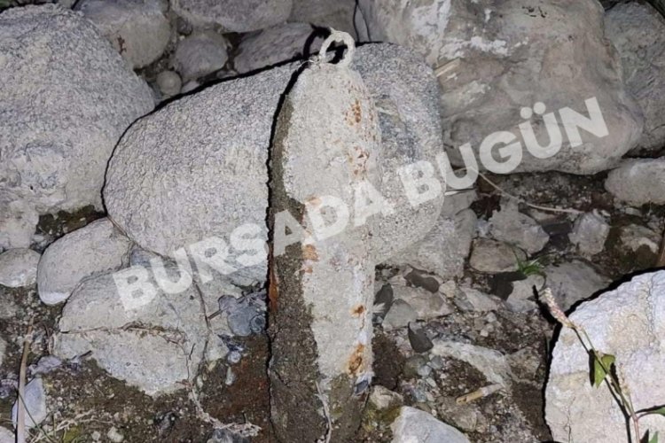 Bursa'da İznik G&ouml;l&uuml; kenarında top mermisi bulundu!