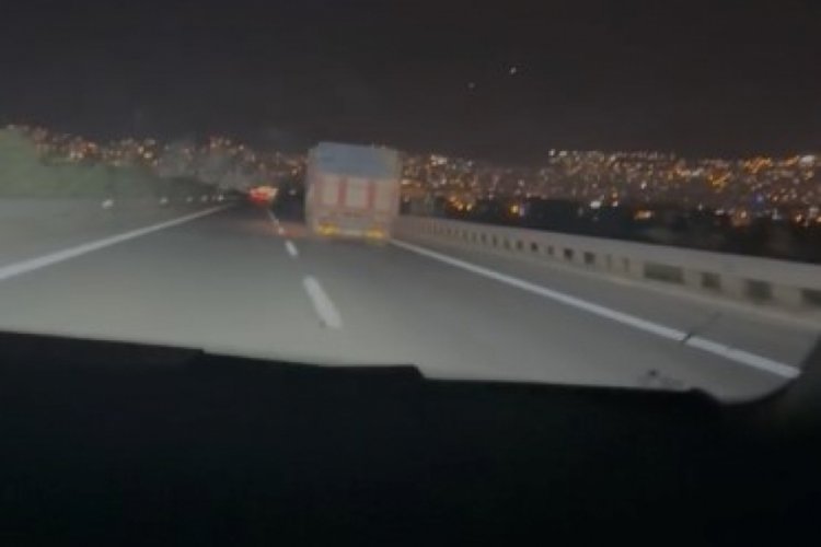 Bursa'da gece karanlığında tehlikeli yolculuk