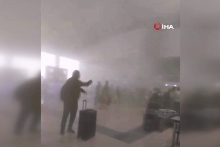 Van Ferit Melen Havalimanı'nda yangın