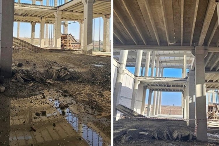 İnşaatta &ccedil;&ouml;kme: 1 &ouml;l&uuml;, 3 yaralı