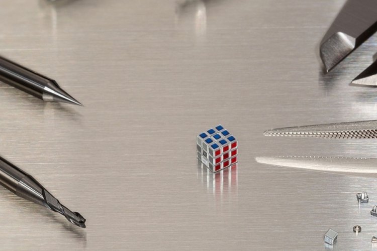 D&uuml;nyanın en k&uuml;&ccedil;&uuml;k Rubik k&uuml;p&uuml;: Tam 0,33 gram ağırlığında