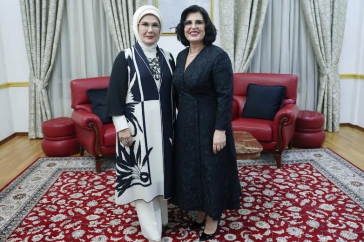 Emine Erdoğan, Arnavutluk Cumhurbaşkanı Bayram Begay'ın eşi Armanda Begay ile görüştü