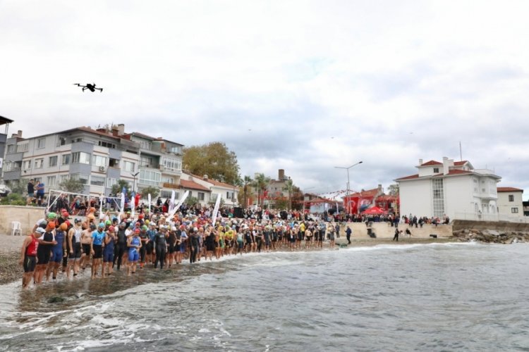 Mudanya Triatlonu'na rekor katılım