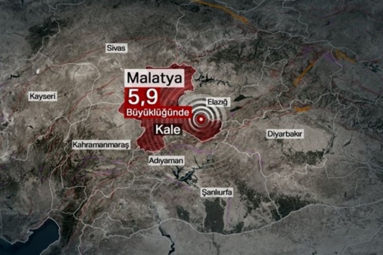 Malatya'da 5.9 b&uuml;y&uuml;kl&uuml;ğ&uuml;nde deprem!