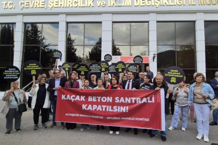 Nilüfer Kent Konseyi ve mahalle komiteleri kaçak beton santrali hakkında açıklama yaptı 