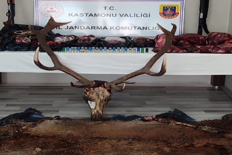 Vurdukları geyikten sucuk yapmışlar