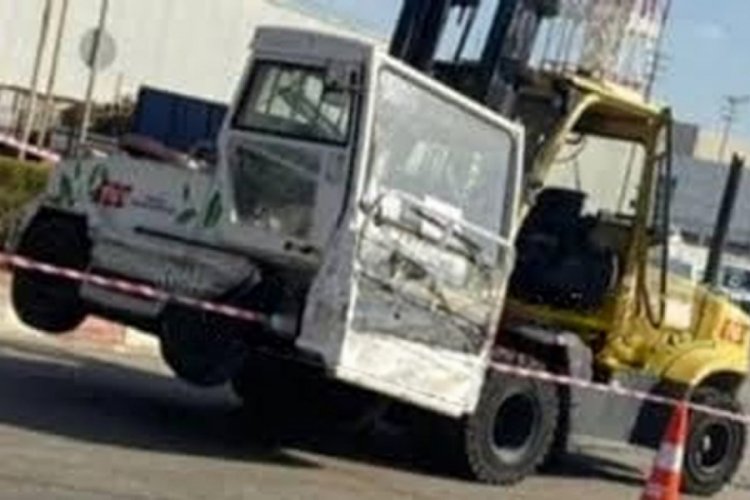 Antalya Havalimanı'nda feci kaza: Forkliftin &ccedil;arptığı kadın ağır yaralandı