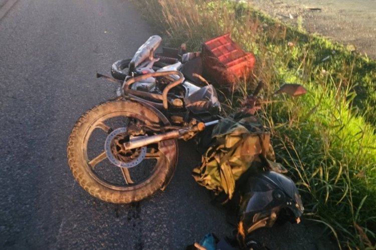 Bursa'da motosiklet üzerinden yere düşen sürücü yaralandı&nbsp;