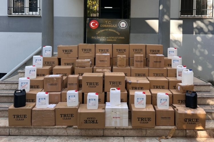 Bursa'da 1140 litre etil alkol ele geçirildi 