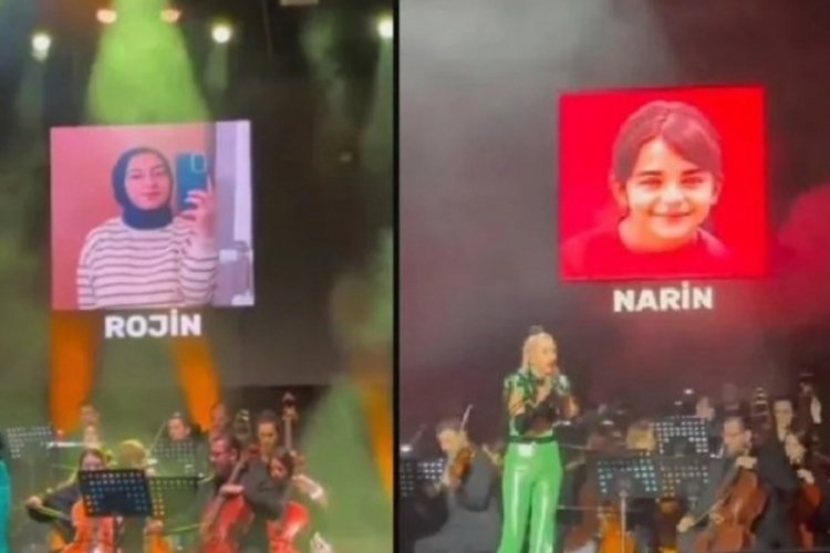 Hande Yener konserinde katledilen çocukları andı