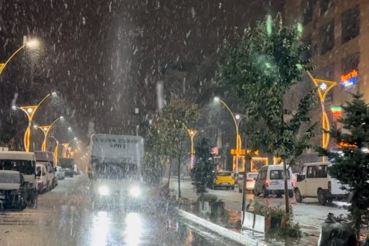 Y&uuml;ksekova'ya kış erken geldi: Lapa lapa kar yağışı başladı