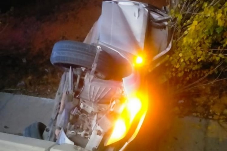 Takla atan otomobil hurdaya d&ouml;nd&uuml;: 1 &ouml;l&uuml;, 1 yaralı