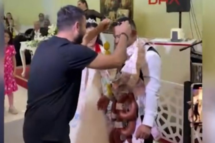 Damat takılanları g&ouml;r&uuml;nce şoke oldu