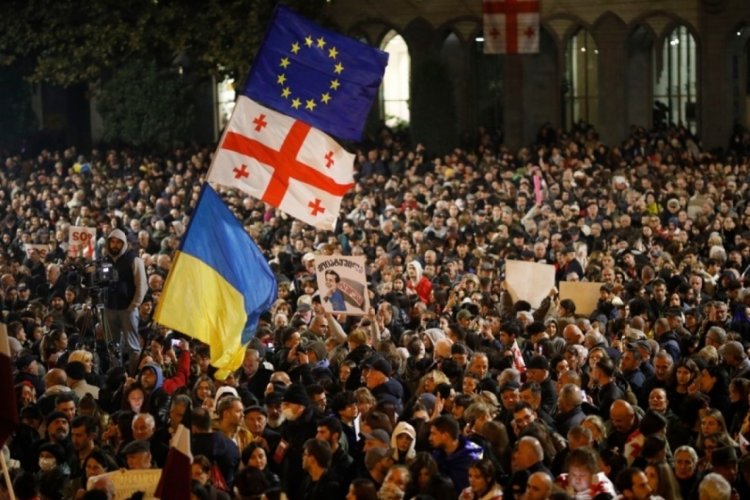 Gürcistan'da seçim sonuçları protesto edildi