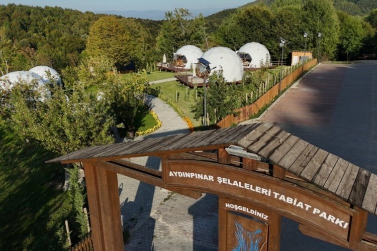 D&uuml;zce'nin Aydınpınar şelalesinde sonbahar g&uuml;zelliği!