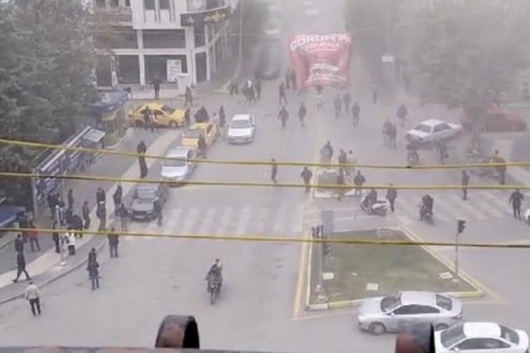 &Ccedil;orum'daki doğalgaz patlamasının ardından yaşanan panik kamerada