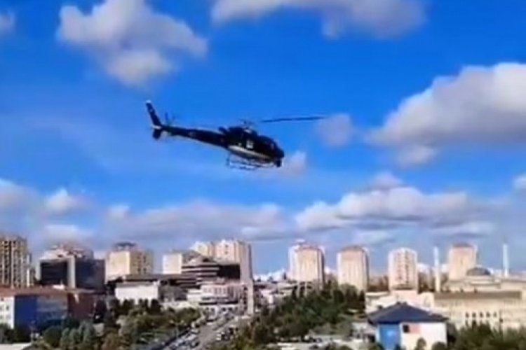 G&ouml;rd&uuml;ğ&uuml; helikopter şaşkına uğrattı