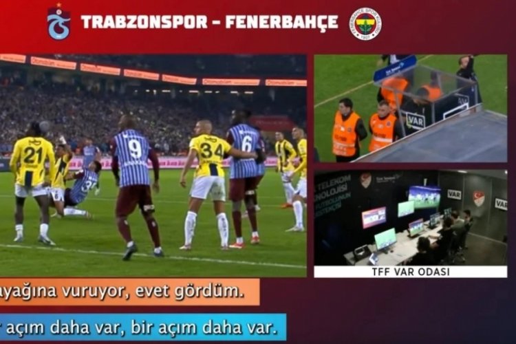 Olaylı Trabzonspor Fenerbahçe maçı VAR kayıtları açıklandı!