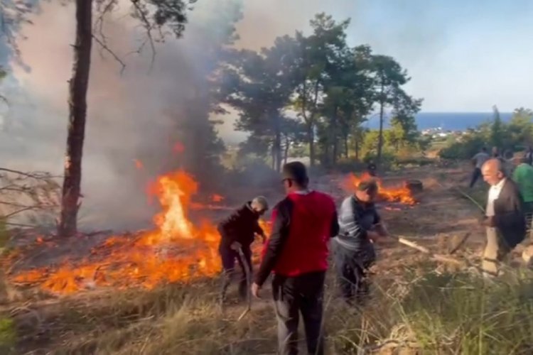 Antalya'da hava aracı ormanlık alana d&uuml;şt&uuml;