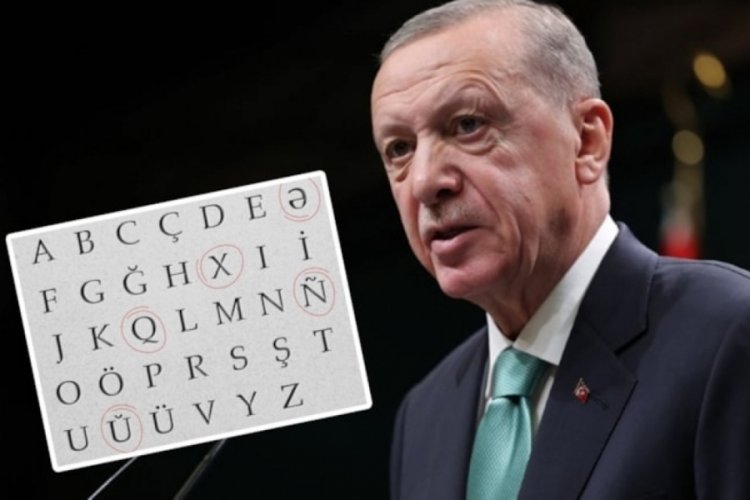 Erdoğan'dan 34 harfli 'yeni alfabe' önerisi